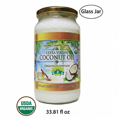 Organic Coconut Oil 33.81 Oz Extra Virgin Cold-Pressed for Hair, Skin, Beauty, Cooking, Keto & Paleo Friendly