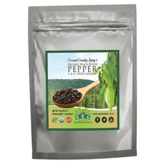 Organic Black Peppercorns (Whole Pepper), Fairtrade Packed Fresh w/E-Book