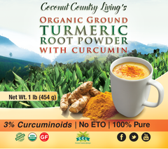 1 lb Turmeric Root Powder Raw Spice with Curcumin - Turmeric for Beauty, Health, & Cooking