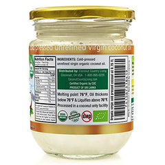 6.76 oz Beauty-Sized Organic Extra Virgin Coconut Oil | Unrefined & Cold Pressed for Cooking, Skin, and Hair