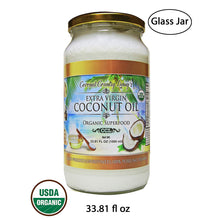 Load image into Gallery viewer, Organic Coconut Oil 33.81 Oz Extra Virgin Cold-Pressed for Hair, Skin, Beauty, Cooking, Keto &amp; Paleo Friendly