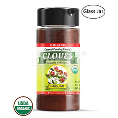 Organic Cloves Spice Ground Powder 1.59 oz in Glass Bottle, Fair Trade w/E-Book