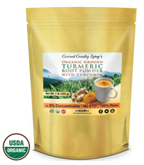 1 lb Turmeric Root Powder Raw Spice with Curcumin - Turmeric for Beauty, Health, & Cooking