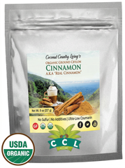 Organic Ceylon Cinnamon Powder, True Cinnamon from Sri Lanka, 8 oz Ground Fresh Premium Grade w/E-Book