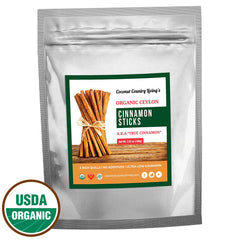 Organic True Ceylon Cinnamon Sticks Fairtrade Sourced, Freshly Harvested & Packed in Sri Lanka w/E-BOOK Recipes & Crafts