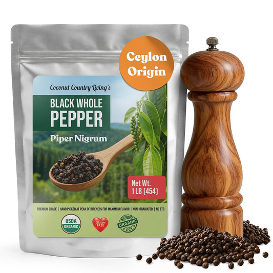 Organic Whole Black Peppercorns
