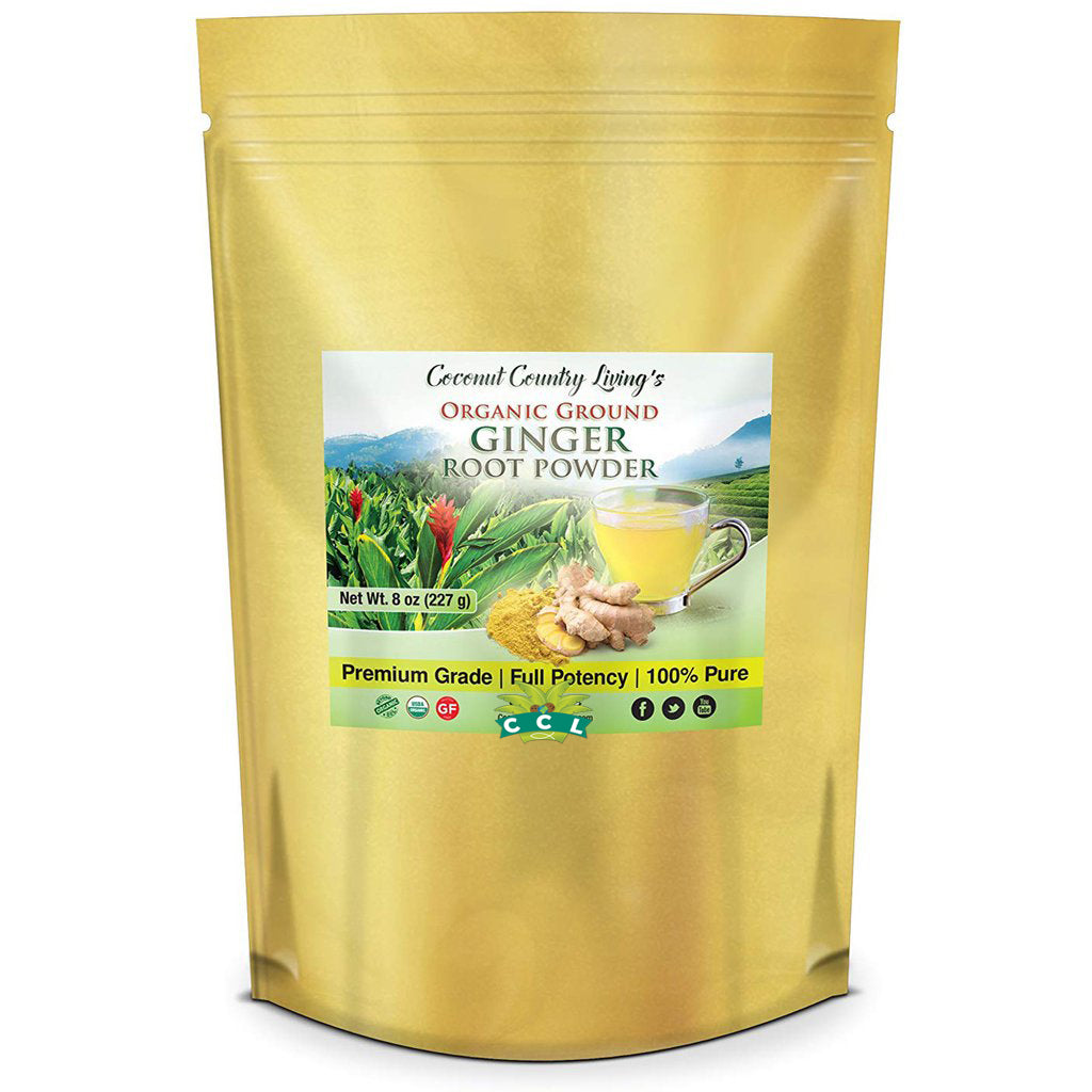 1 lb Organic Ground Ginger Root Powder, Aromatic, Freshly Harvested Raw Spice for Health, Baking, Beauty, Cooking