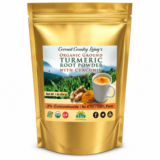 1 lb Turmeric Root Powder Raw Spice with Curcumin - Turmeric for Beauty, Health, & Cooking