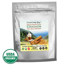 Load image into Gallery viewer, Organic Ceylon Cinnamon Powder, 3.5 oz from Ceylon Sri Lanka, Premium Grade, Harvested Fresh, w/ E-Book
