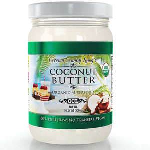 Organic Coconut Butter 17.6 oz  Raw Stone Ground Pureed For Keto Paleo Friendly Recipes