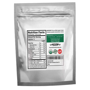 Organic Ceylon Cinnamon Powder Ground 1 lb, Raw, True Cinnamon from Ceylon, Premium Grade