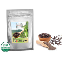 Load image into Gallery viewer, Organic Black Peppercorns Whole, Fairtrade Packed Fresh w/E-Book