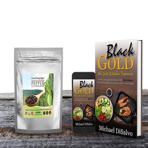 Organic Black Peppercorns Whole, Fairtrade Packed Fresh w/E-Book