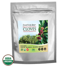 Load image into Gallery viewer, Organic Whole Cloves Fair Trade in Mylar Bag w/ E-Book of Secrets of Cloves and Gourmet Recipes