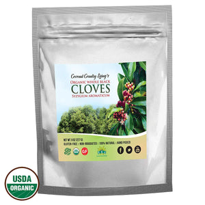 Organic Whole Cloves Fair Trade 3.5 to 16 oz Mylar Bag w/ E-Book of Secrets of Cloves and Gourmet Recipes