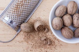 1.5 oz Organic Nutmeg Whole Freshly Harvested Aromatic Spice Premium Grade Fairtrade